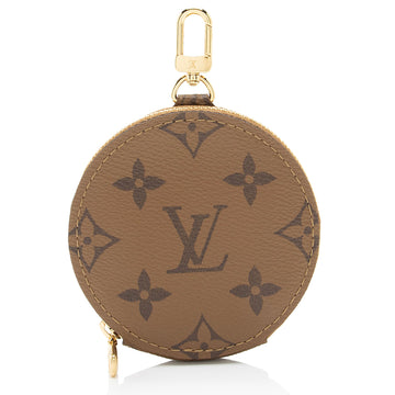 Louis Vuitton Reverse Monogram Canvas Round Coin Pouch (SHF-cBT4Ig)