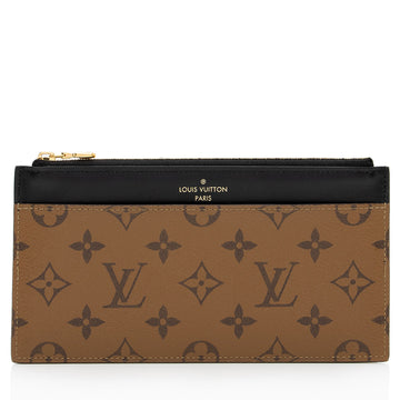 Louis Vuitton Reverse Monogram Canvas Slim Purse Wallet (SHF-PWxclG)