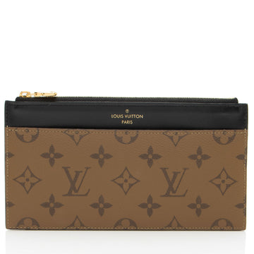 Louis Vuitton Reverse Monogram Canvas Slim Purse Wallet (SHF-GS3lHp)