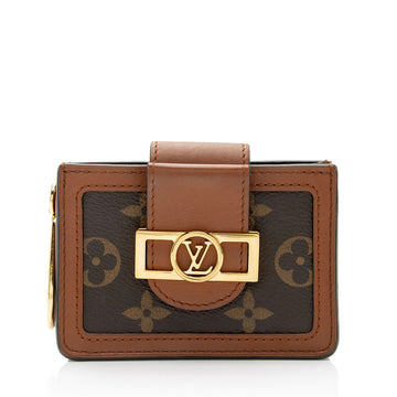 Louis Vuitton Reverse Monogram Dauphine Card Case Wallet (SHF-9MqtEn)