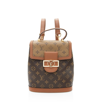 Louis Vuitton Reverse Monogram Dauphine PM Backpack (SHF-3cjagj)