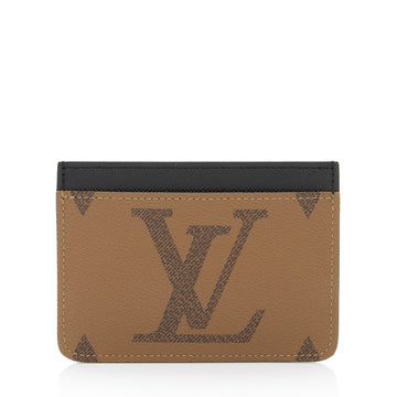 Louis Vuitton Reverse Monogram LV Side-Up Card Holder (SHF-qf7PYZ)