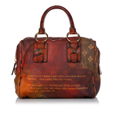Louis Vuitton Richard Prince Karung Trimmed Monogram Jokes Heartbreak Tote (SHG-30446)