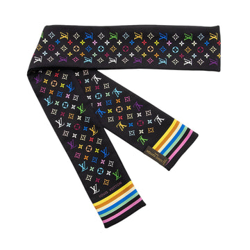 Louis Vuitton Silk Monogram Multicolore Bandeau Scarf