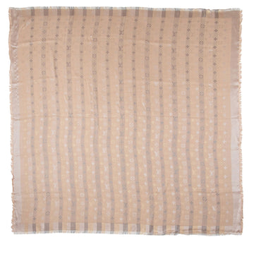 Louis Vuitton Silk Wool Monogram So Shine 55" Shawl