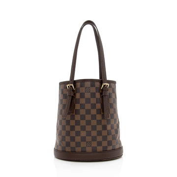 Louis Vuitton Vintage Damier Ebene Marais Bucket Tote (SHF-16670)
