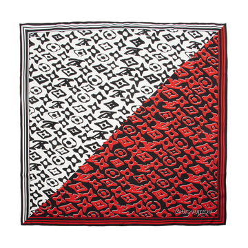 Louis Vuitton x Urs Fischer Silk Multicolor Monogram 90cm Scarf