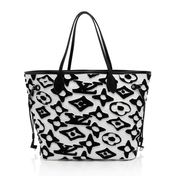 Louis Vuitton x Urs Fischer Tufted Monogram Canvas Neverfull MM Tote
