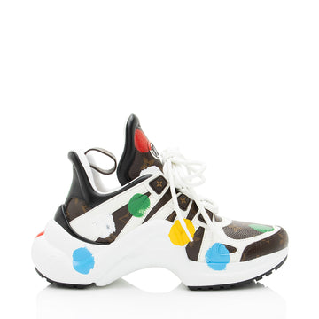 Louis Vuitton x YK Monogram Canvas Dots Archlight Sneakers - Size 7 / 37
