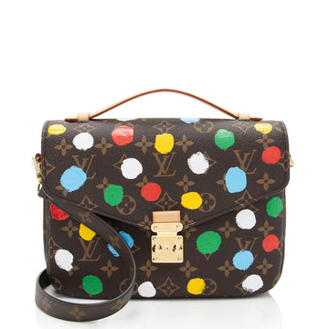 Louis Vuitton x YK Monogram Canvas Dots Pochette Metis Shoulder Bag (SHF-HD9Eh3)