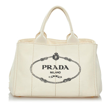 Prada Canapa Logo Canvas Tote Bag (SHG-29655)