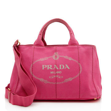 Prada Canapa Logo Shopping Tote (SHF-TjCWSj)
