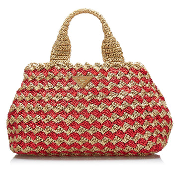 Prada Canapa Raffia Tote (SHG-NT0fM9)