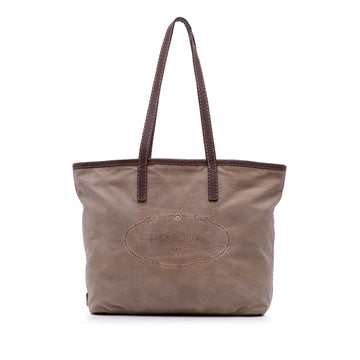 Prada Canvas Canapa Logo Tote
