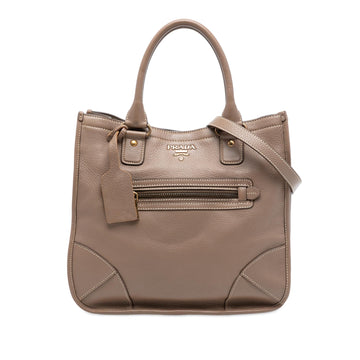 Prada Cervo Open Convertible Tote