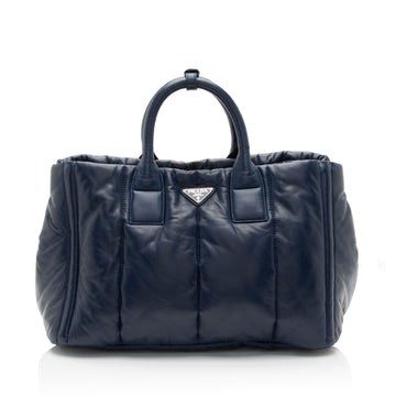 Prada Nappa Leather Quilted Bomber Tote (SHF-7Nco1H)