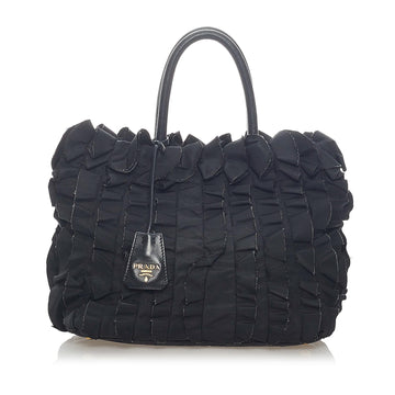 Prada Pleated Tessuto Tote Bag (SHG-33278)