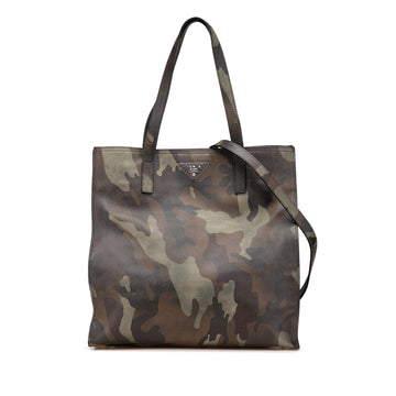 Prada Saffiano Camouflage Soft Military Convertible Tote