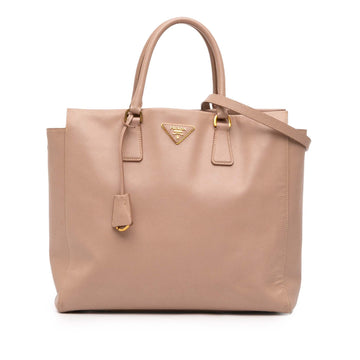 Prada Saffiano Lux Double Handle Shopping Tote