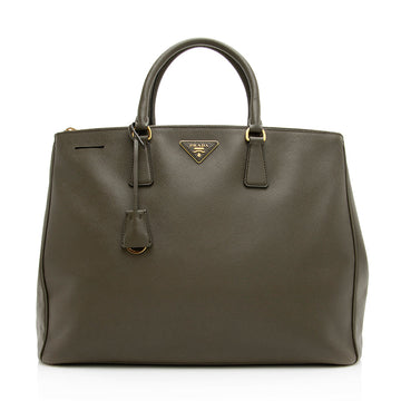 Prada Saffiano Lux Double-Zip Large Tote (SHF-19891)