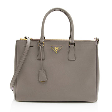 Prada Saffiano Lux Double-Zip Medium Tote (SHF-19354)