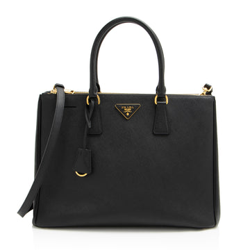 Prada Saffiano Lux Double Zip Medium Tote (SHF-bT2iXS)
