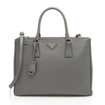 Prada Saffiano Lux Double Zip Medium Tote