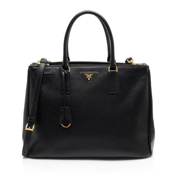 Prada Saffiano Lux Double Zip Medium Tote