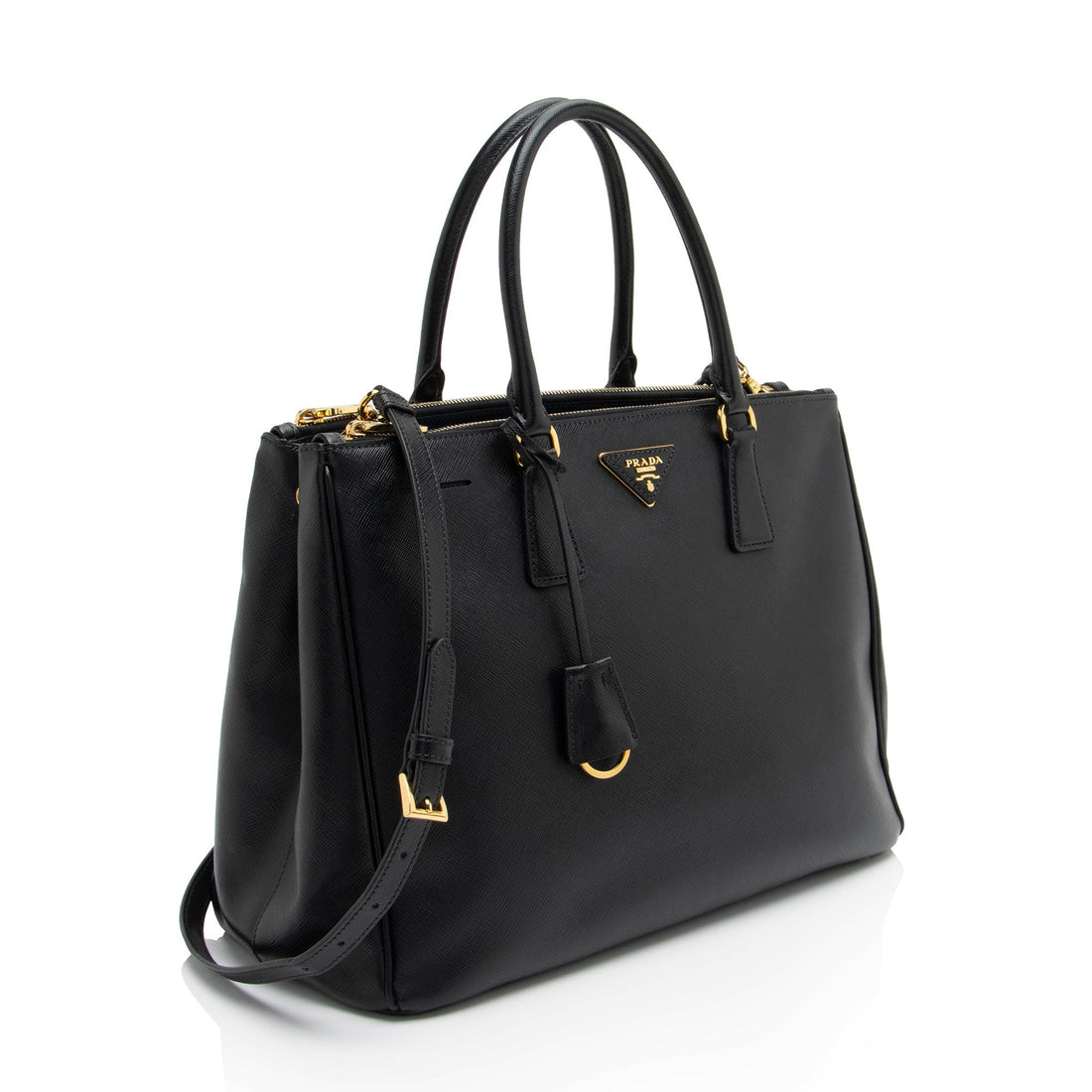 Prada Saffiano Lux Double Zip Medium Tote
