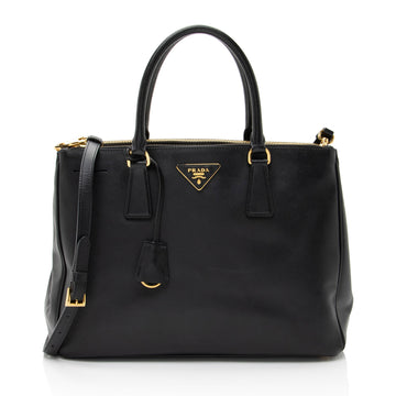 Prada Saffiano Lux Double Zip Medium Tote