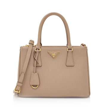 Prada Saffiano Lux Leather Double-Zip Small Tote (SHF-20484)