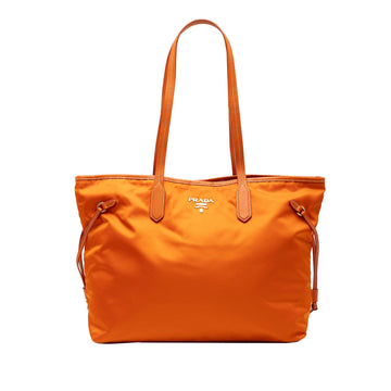 Prada Saffiano Trimmed Tessuto Open Convertible Tote