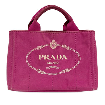 Prada Small Canapa Logo Tote (SHG-9AJFO7)