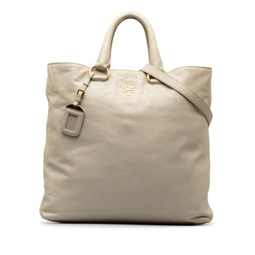 Prada Soft Calf Convertible Shopper Tote (SHG-thMpya)