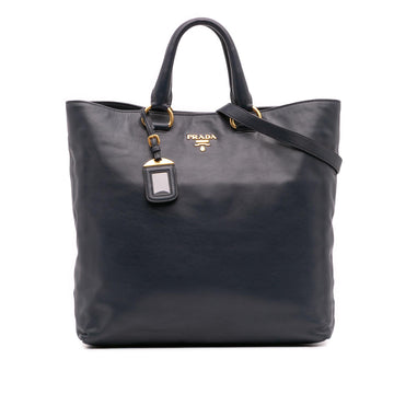 Prada Soft Calf Open Convertible Tote