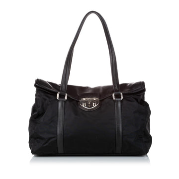 Prada Sound Lock Tessuto Tote Bag (SHG-30926)