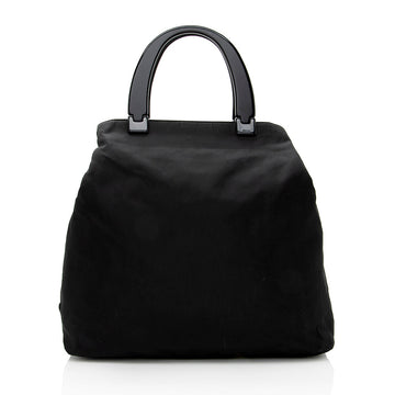 Prada Vintage Tessuto Lucite Handle Tote (SHF-18262)