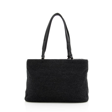 Prada Vintage Wool Tote (SHF-19253)