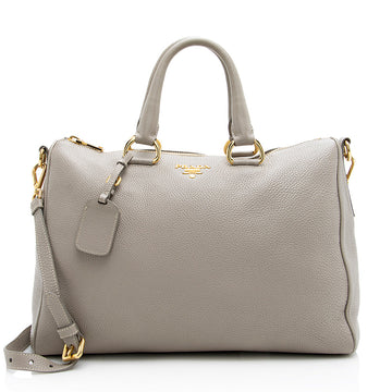 Prada Vitello Daino Convertible Zip Tote (SHF-18852)