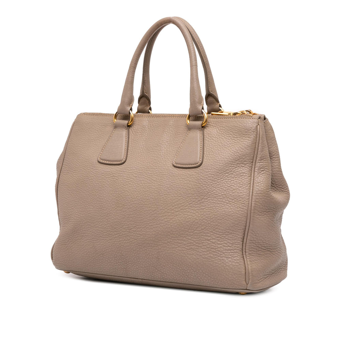 Prada Vitello Daino Double Zip Convertible Tote