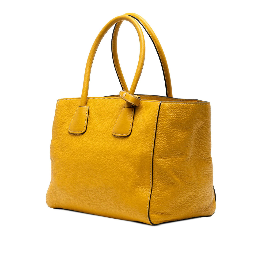 Prada Vitello Daino Front Pocket Open Convertible Tote
