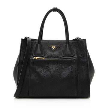 Prada Vitello Daino Leather Twin Pocket Tote (SHF-20265)