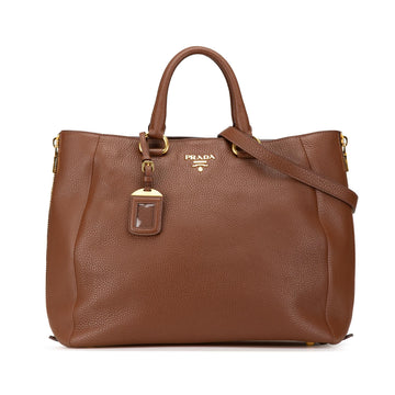Prada Vitello Daino Open Convertible Tote