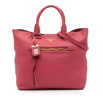 Prada Vitello Daino Open Convertible Tote