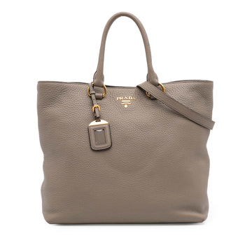 Prada Vitello Daino Open Convertible Tote