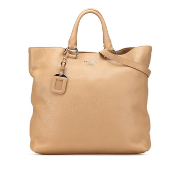 Prada Vitello Daino Open Convertible Tote