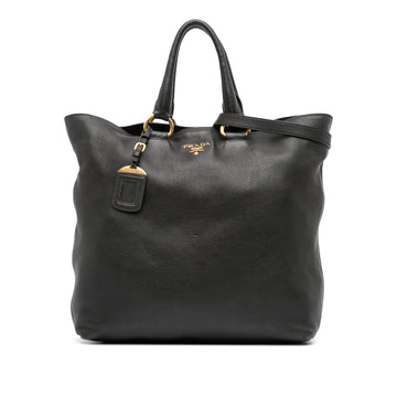 Prada Vitello Daino Open Convertible Tote