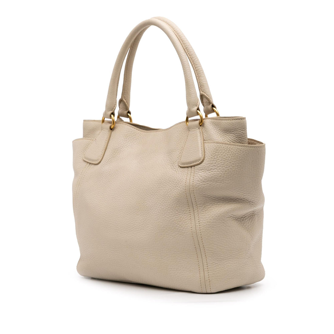 Prada Vitello Daino Side Pocket Convertible Tote