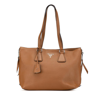 Prada Vitello Daino Side Zip Tote
