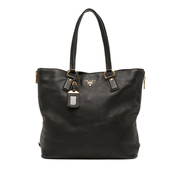 Prada Vitello Daino Side Zip Tote